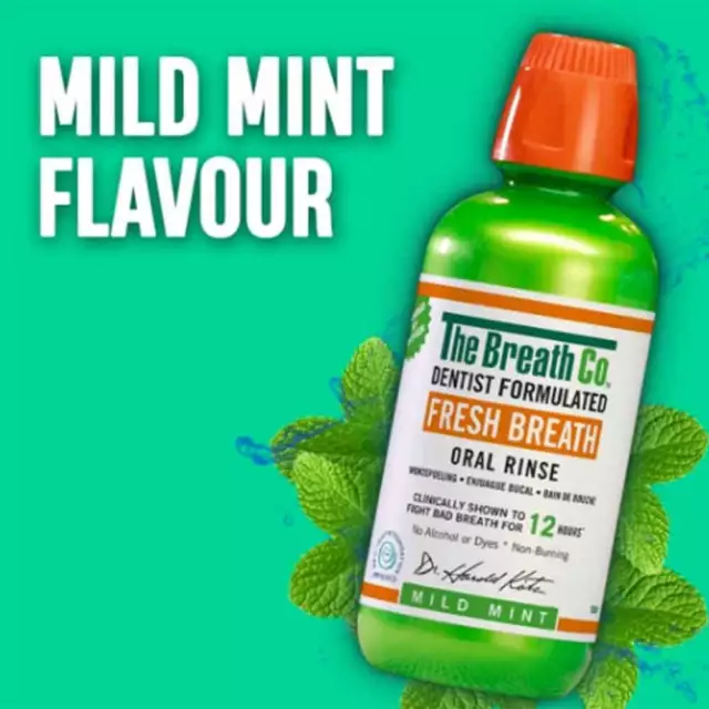 Therabreath Mild Mint Oral Rinse Liquid for bad breath, Dry Mouth 473ML