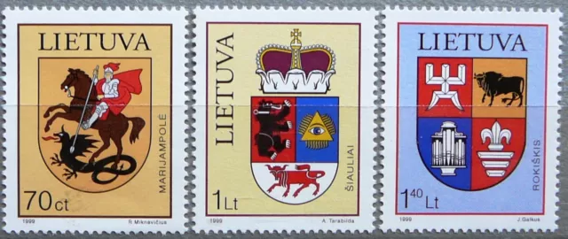 Lithuania stamps - Coats of Arms_1999 - MNH.