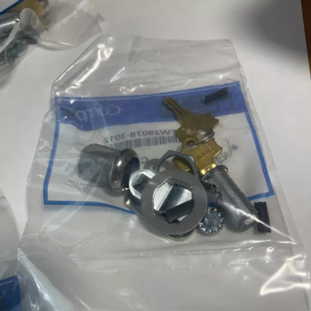 Stock Locks CompX, MFW29078-KA3012, Cam Locks, Keyed Alike, LOT of 19 (NEW)