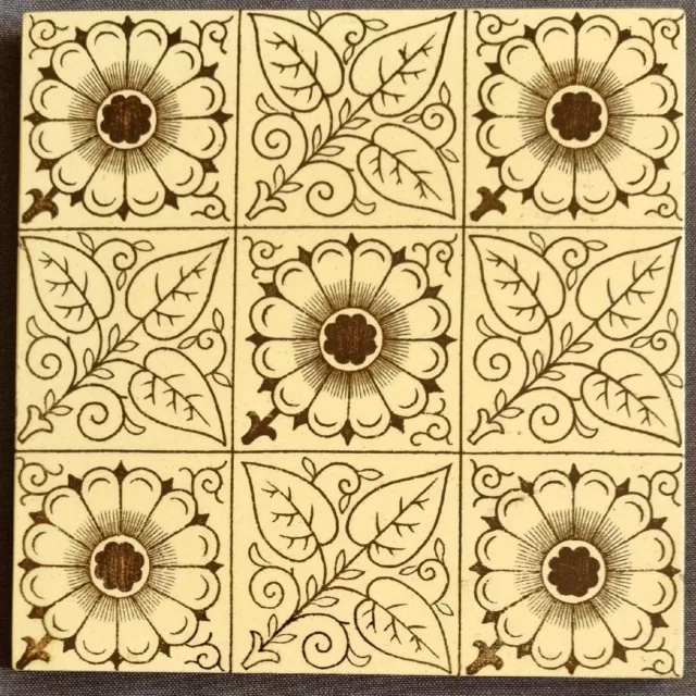 Minton  Hollins. Arts & Crafts Style Tile. C1880.