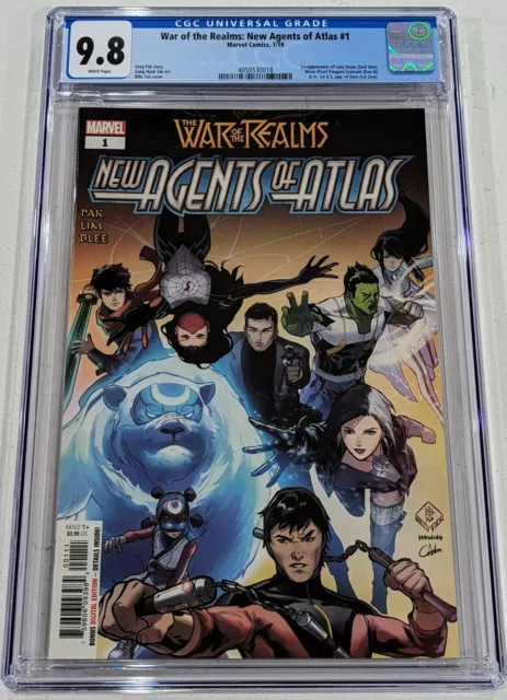 War of the Realms: New Agents of Atlas #1 - CGC 9.8 - 1st Wave, Aero, Luna Snow