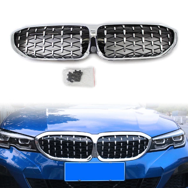 Per BMW Serie 3 G20 2019-2020 griglia renale anteriore cromata griglia stile diamante