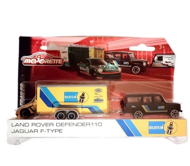 MAJORETTE 1/64 LAND Rover Defender 110 Jaguar FType Race Trailer News 2023 16.48 PicClick