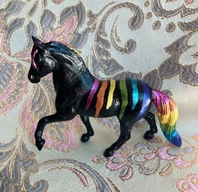 Breyer Model Horse Custom CM Rainbow Colorshift Decorator Stablemate 2