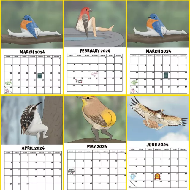 Extremely Accurate Birds Calendar 2024 Bonni Penelope