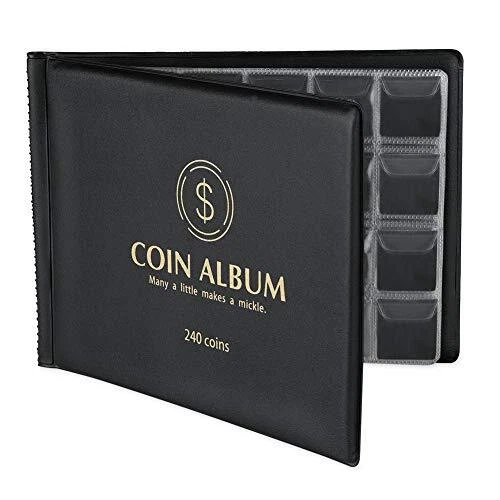 MUDOR Coin Collection Holder Album for Collectors 240 Pockets Coin Collection...