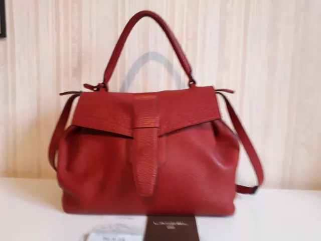 LANCEL ICONIQUE  SAC A MAIN CHARLIE ROUGE GRAND MODELE. occasion Etat impeccable