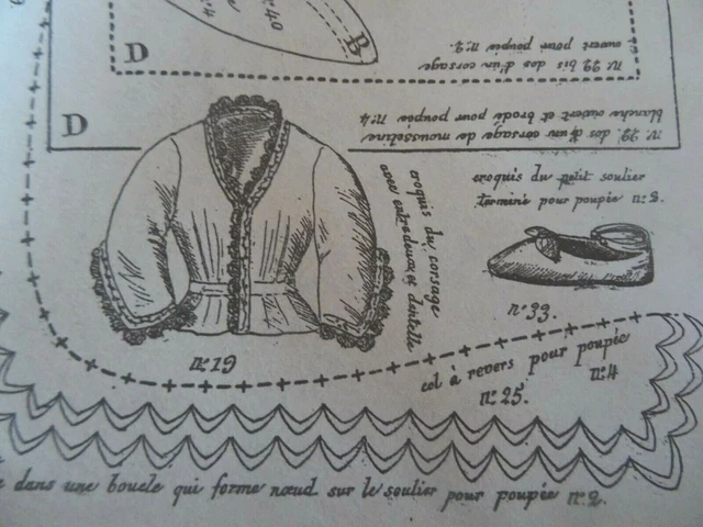 Patron Ancien N°45 'La Poupée Modèle' - Robe, Sac De Voyage & Accessoires - Reproduction 1868