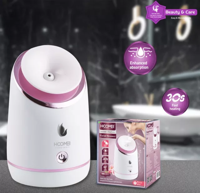 Sauna Facciale Pulizia Viso Steamer Cura Salute della Pelle Vapore 235W HM-7065