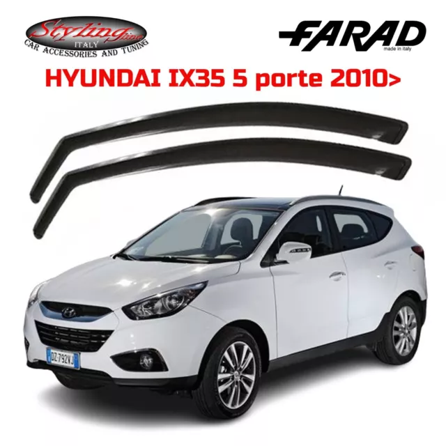 DEFLETTORI HYUNDAI IX35 (2010 in poi) 5 PORTE FARAD SET ANTIVENTO FUME' 14144M