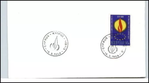 1968 Sondermarke Cover CYPRUS KIBRIS Cancel FDC Brief