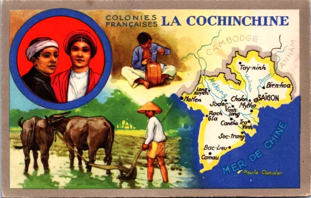 Colonies Francaises La Cochinchine Cambodge Annam  Postcard 09.65