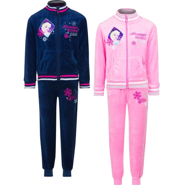 Tuta da Jogging Set Tempo Libero Ragazza Regina Del Ghiaccio Blu Rosa 98 104 110