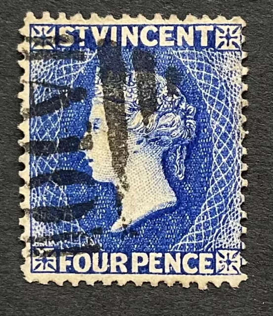 St Vincent 1882 4d ultramarine used SG 41 (ct£75)