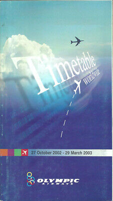 Olympic Airways system timetable 10/27/02 [1035]