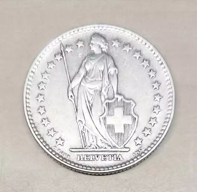 Schweiz 2 Franken Silber sehr schön  (Wählen Sie unter: 1912 bis 1967)