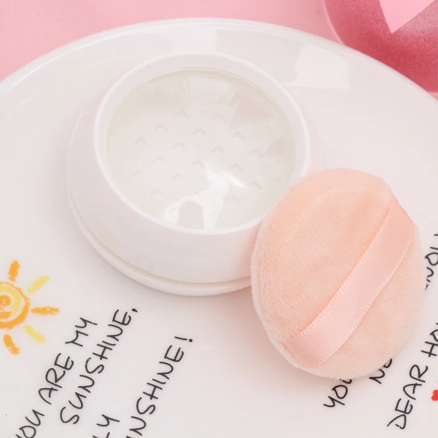 2 piezas contenedor de polvo cosmético contenedor de polvo vacío viajes pequeños