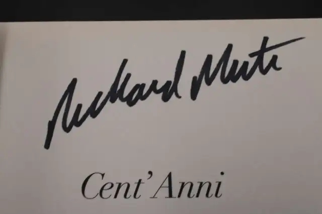 Richard Muti Signed Cent' Anni The Sinatri Legend At 100 Book Auto ZJ5675