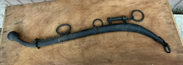 Unique Antique Primitive Horse Hames Collar Harness Cast Iron Western Decor