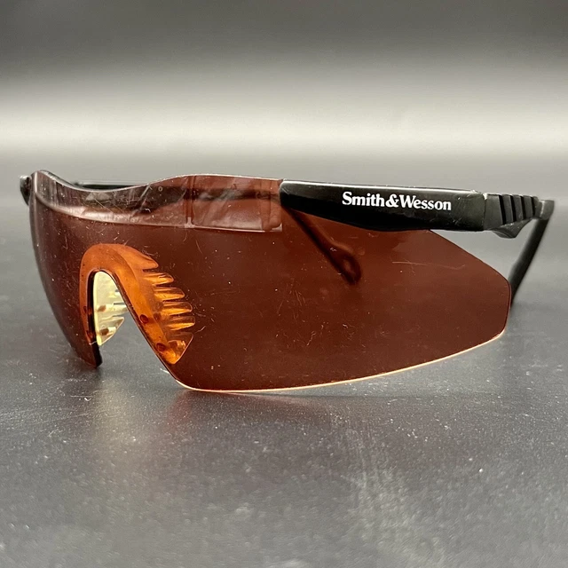 Smith & Wesson 19796 Safety Glasses, Wraparound Copper (red) Polycarbonate Lens