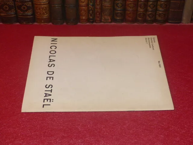 [ART XXe] NICOLAS DE STAEL Très Rare CATALOGUE EXPOSITION ZURICH 1961 Lienhard 2