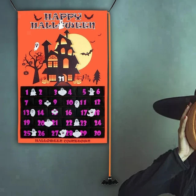 Calendario de Adviento Halloween - Calendario para - Decoración Puerta Colgante