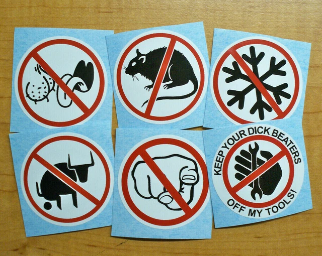 Funny NO BAG LICKERS Hard Hat Sticker || Motorcycle Welding - Foto 10