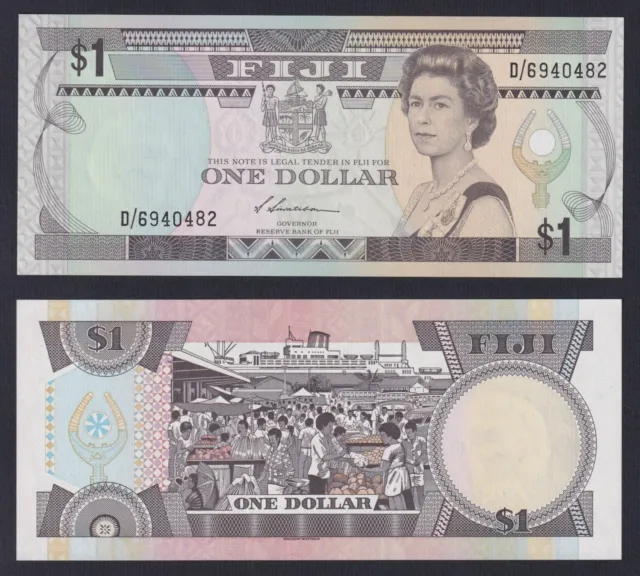 Fiji 1 Dollar 1987 P 86a Fds / UNC C-07