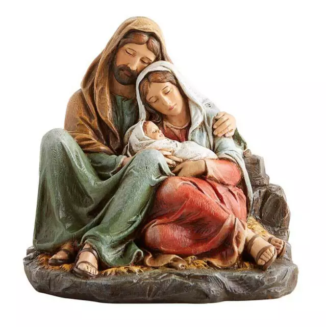 Peaceful Sleeping Holy Family Nativity Statue Figurine Christmas Decor 6.5 In