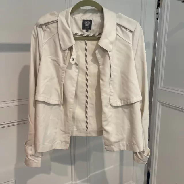 Vince Camuto Women's Beige Open Front Jacket Size Medium