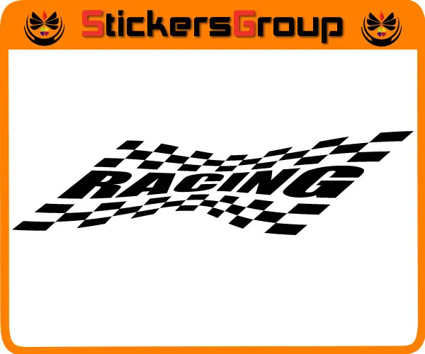 Adesivo set loghi “KTM Racing” per moto e auto - Set di adesivi in vinile  prespaziato