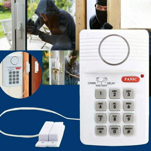 BURGLAR KEYPAD LOUD Alarm Password Alarm Wireless Door Alarm Window ...