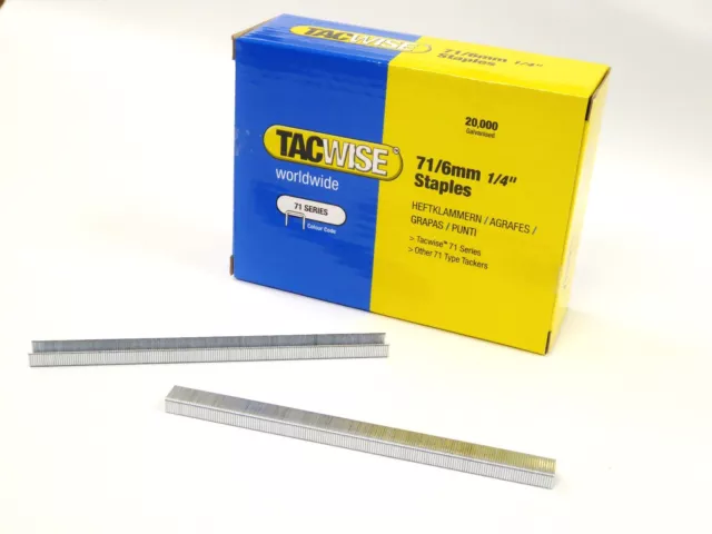 Tacwise 71/6 Serie Polsterheftklammern 6 mm - 20000 pro Box