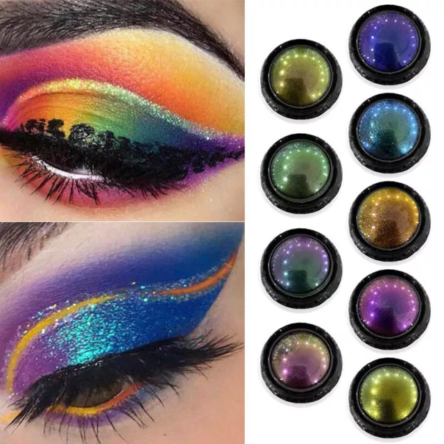 Maquillaje para Ojos Camaleón Purpurina Sombra de Espejo Polvo Gradiente Color