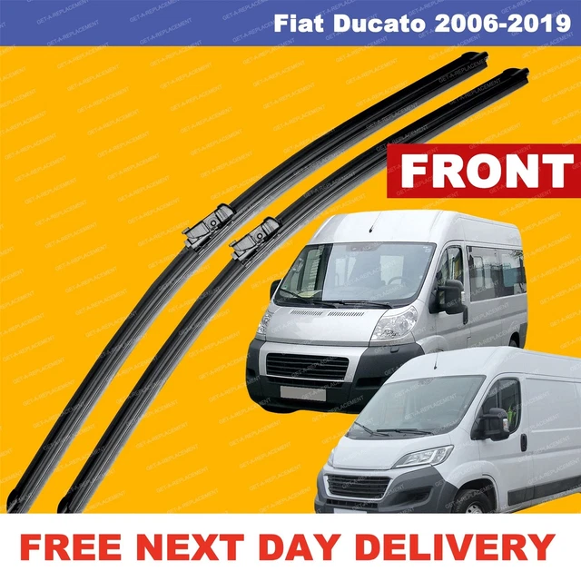 FOR FIAT DUCATO 0623 Push Button Front Windscreen Aero Wiper Blades