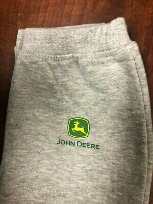 Nuovo Con Fuori Etichette 2T Grigio Pantaloni Tuta Con John Deere Logo