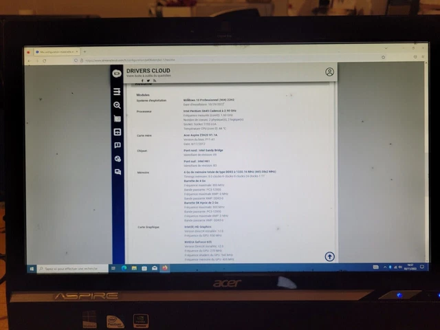 PC tout en un Acer Aspire C24-1300 23,8 AMD Ryzen™ 3 8 Go RAM 512 Go