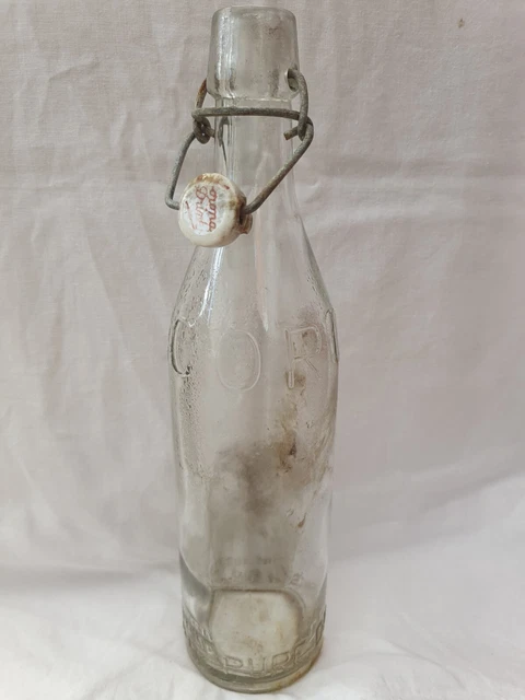 Corona Beer Clear Glass Bottle Vintage 30cm Thomas & Evans LTD