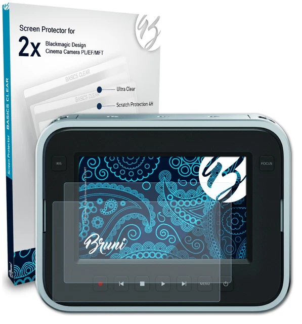 Bruni 2x Screen Protector for Blackmagic Design Cinema Camera PL/EF/MFT