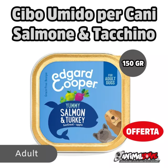 Cibo per Cani Umido Edgard & Cooper Adult - Salmone e Tacchino 150GR