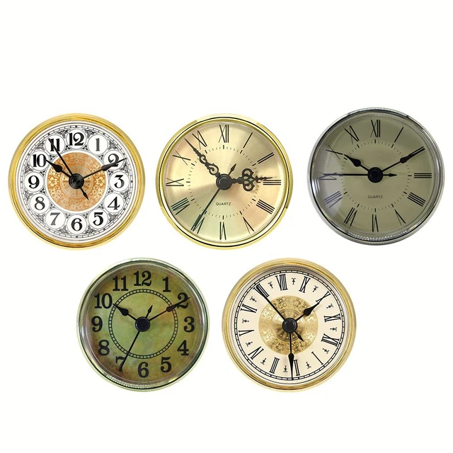 Cadran Horloge à Quartz 65mm Chiffres Arabes Doré - Mécanisme Remplacement, Pile AA Non Incluse