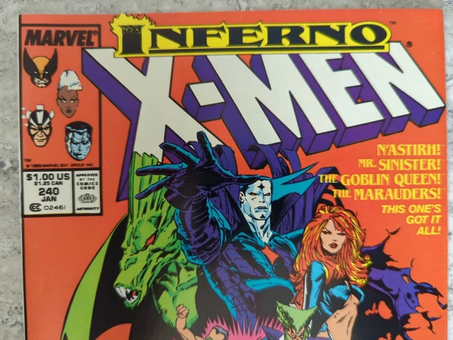 Uncanny X-Men Vol 1 #239 Marvel, 1988. First Mr Sinister Cover! 9.6 Near Mint+!! 2