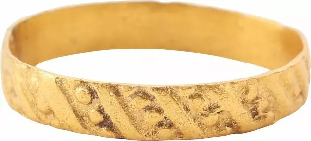Medieval European Wedding Ring, 15Th Century, Size 12 1/4