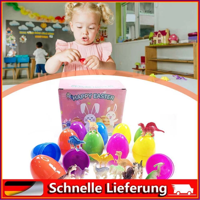 Buntes Automodell, langlebige Ostereier mit Spielzeug für Kinder (Dinosaurier)