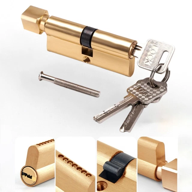 Petit cylindre de serrure fiable 70 mm pour une sécurité accrue des portes int