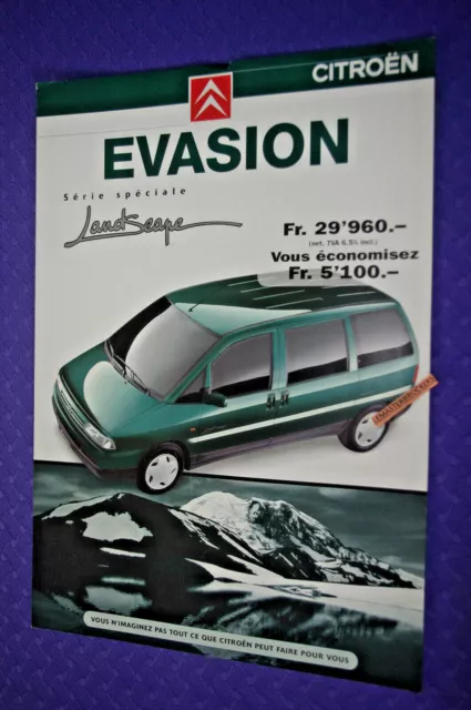 CITROEN EVASION LAND SCAPE Brochure Fiche Pub auto 1998 EUR 20,00 ...