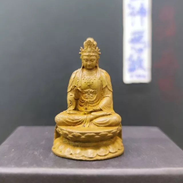 Chinese Bronze Copper Statue Hand Carved Guanyin Kwanyin Figurine 80303-010