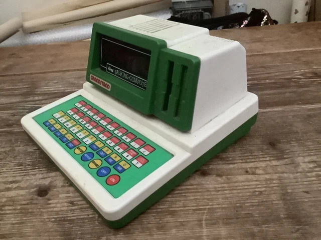 VINTAGE GRANDSTAND FIRST Talking Computer Toy Keyboard Untested Spares ...