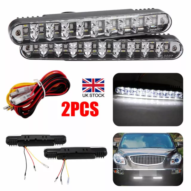 2pcs 30LED Car Daytime Running DRL Day Fog Lamp Turn Signal Indicators Lights UK