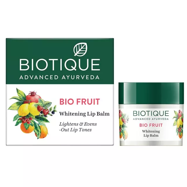 Biotique Bio Fruit Whitening Lip Balm, 12g (buy3 get 1 free)